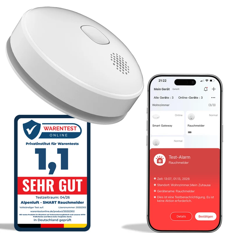 SMART Rauchmelder funkvernetzt - mit Smartphone App