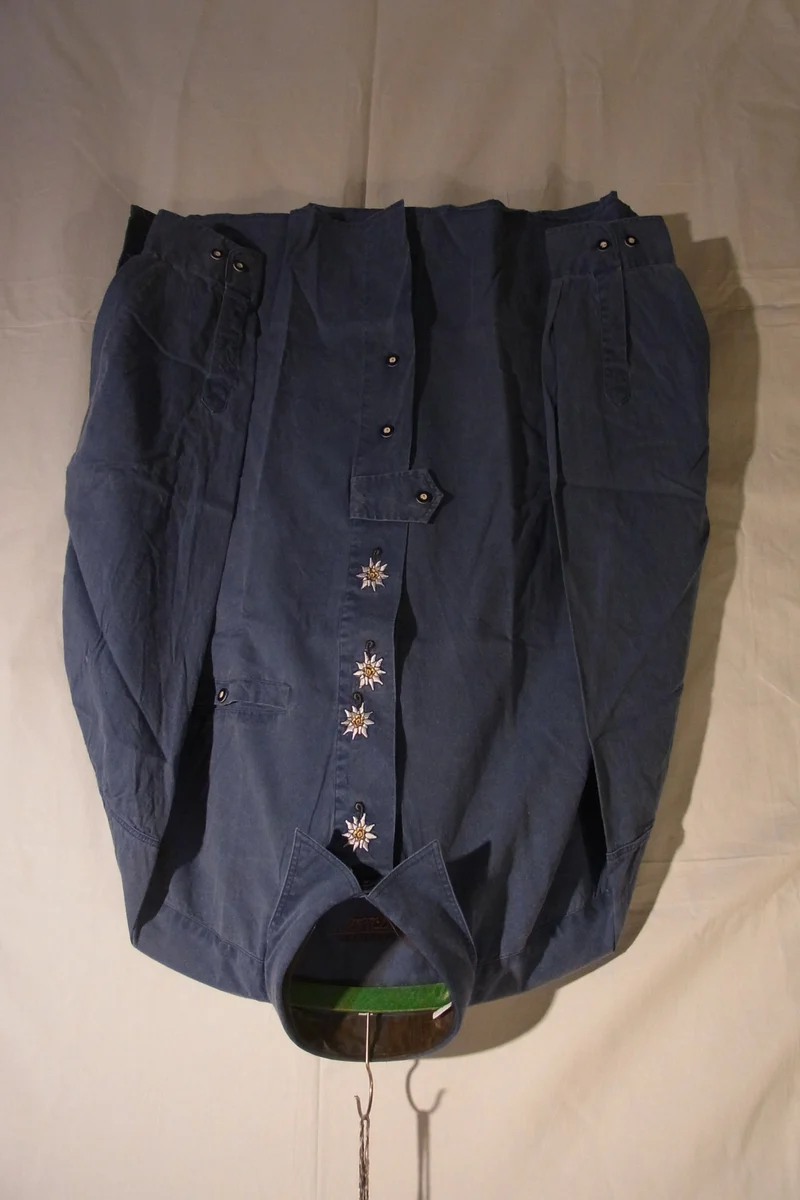 Hemd Böcker Tracht blau Edelweiss
