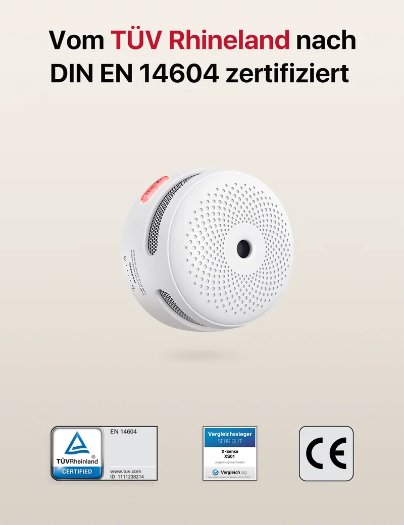 XS01 Rauchmelder mit Magnethalterung
