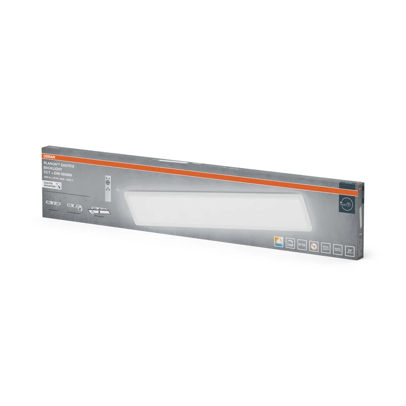OSRAM PLANON EASYFIX LED Panel Backlight Deckenleuchte 98cm 30W CCT +DIM IP54 Fernbedienung, weiß
