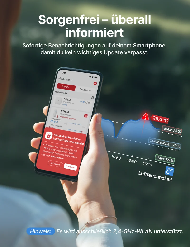 STH0B Smartes Kompakt-Thermo-Hygrometer