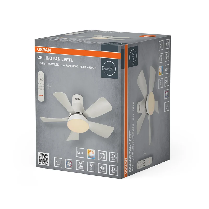 OSRAM LED Deckenventilator Leste 445mm 21W CCT