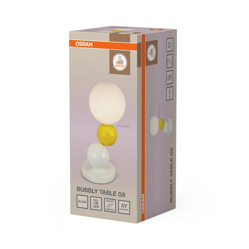 OSRAM DECOR BUBBLY Tischleuchte, G9, Gelb