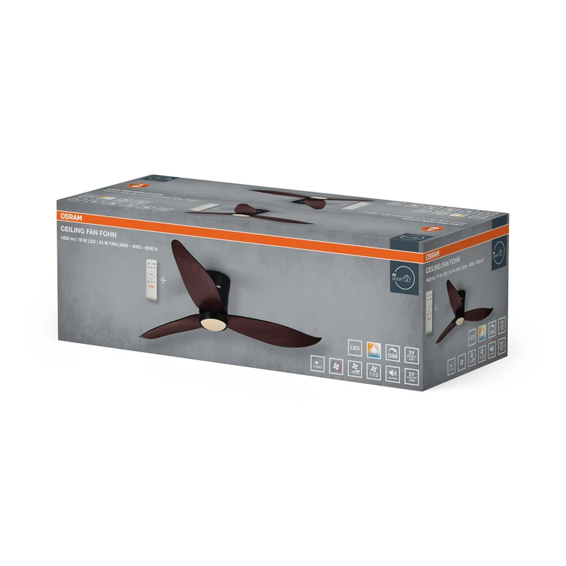 OSRAM LED Deckenventilator Fohn 1168mm 41W CCT