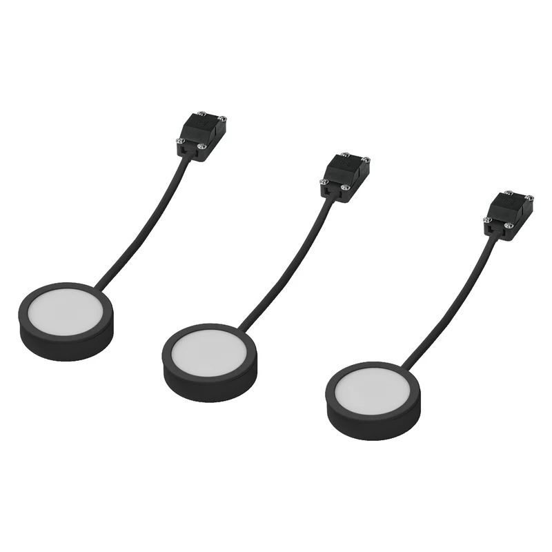 OSRAM Unterschrank-Spot rund 65mm 3 Stück Schwarz