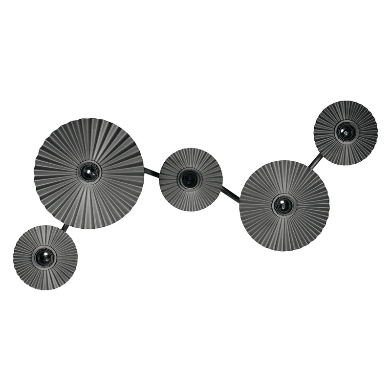 OSRAM DECOR Plisse Wandleuchte 5xE27 Dunkelgrau