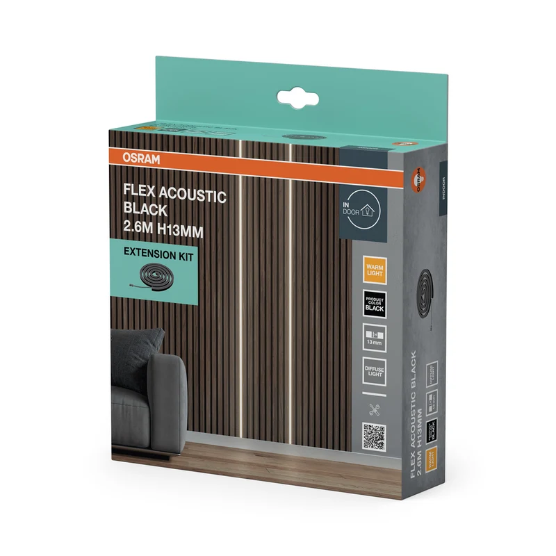 OSRAM Flex Acoustic Schwarz H13 mm 830 Erweiterungsset