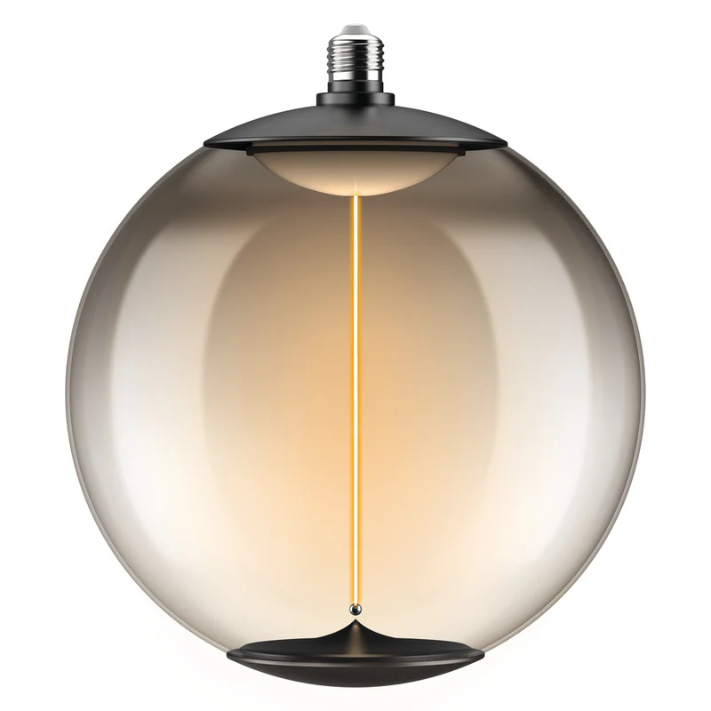 OSRAM Vintage 1906 LED Große Dekorlampe mit Filament-Magnetstil dimmbar 12W 818 Smoke E27