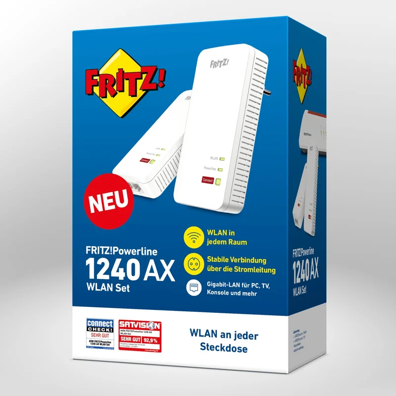 FRITZ!Powerline 1240 AX WLAN Set