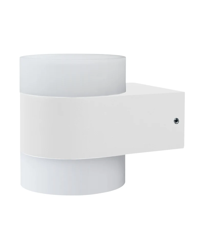 OSRAM UpDown Puck LED Wandleuchte, warmweiß 3000 K, Außenleuchte, 13W, Licht nach oben und unten, IP44, 980lm, Aluminiumdruckguss, Weiß