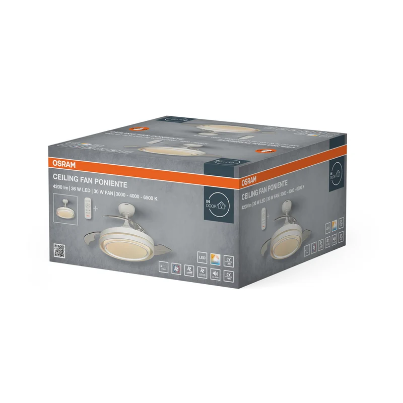 OSRAM LED Deckenventilator Poniente 1060mm 66W CCT