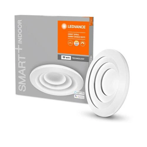 LEDVANCE Wifi SMART+ Orbis Spiral LED Deckenleuchte Tunable Weiß 50cm 32W / 3000-6500K Grau