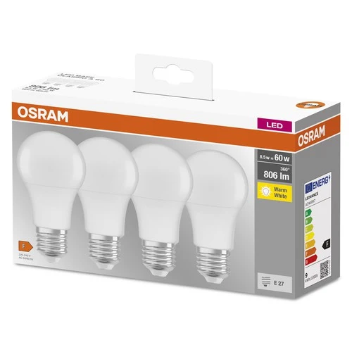 OSRAM LED BASE CL A FR 60 non-dim 9W/827 E27 , Warmweiß