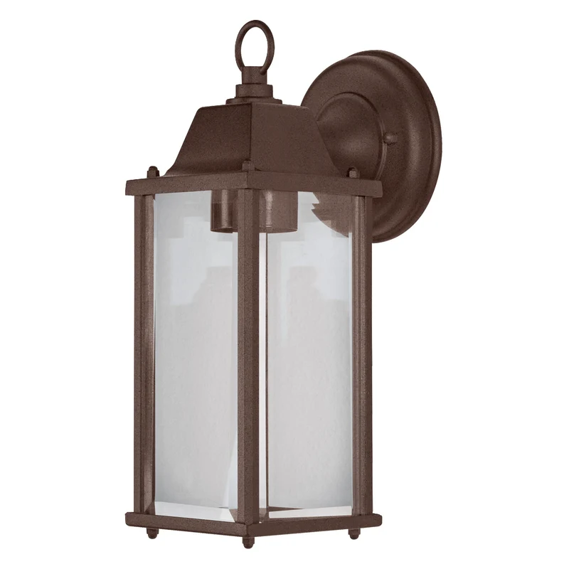 OSRAM Außenwandleuchte, Rust, E27, Aluminiumgehäuse, Glasabdeckung, IP43, 220–240 V, 105 mm Länge, 150 mm Breite, 293 mm Höhe, 1 Leuchtmittel, Mounting screws