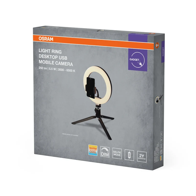 OSRAM Dimmbares Bluetooth LED Mobile Kamera-Ringlicht