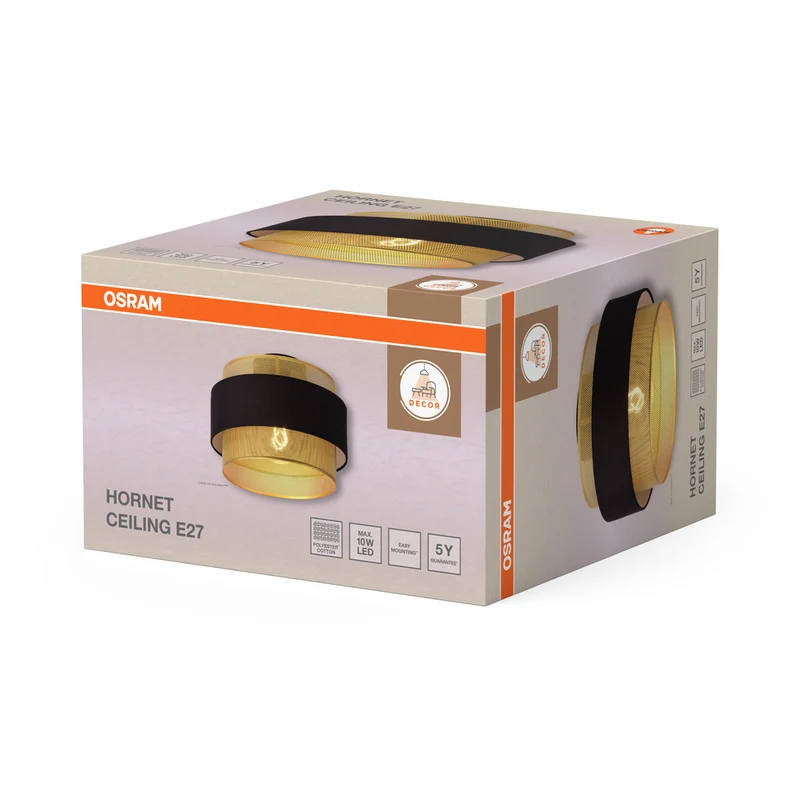 OSRAM DECOR Hornet Deckenleuchte 1xE27 Schwarz