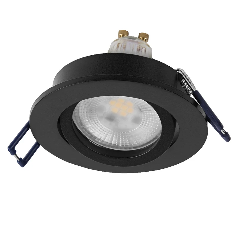 OSRAM LED Spot Recess Einbaustrahler Set GU10 Dim schwenkbar Click 6W Schwarz ⌀68 mm