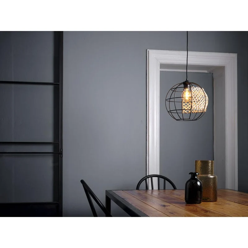 OSRAM DECOR Cage Globe Pendelleuchte, schwarz/braun, E27