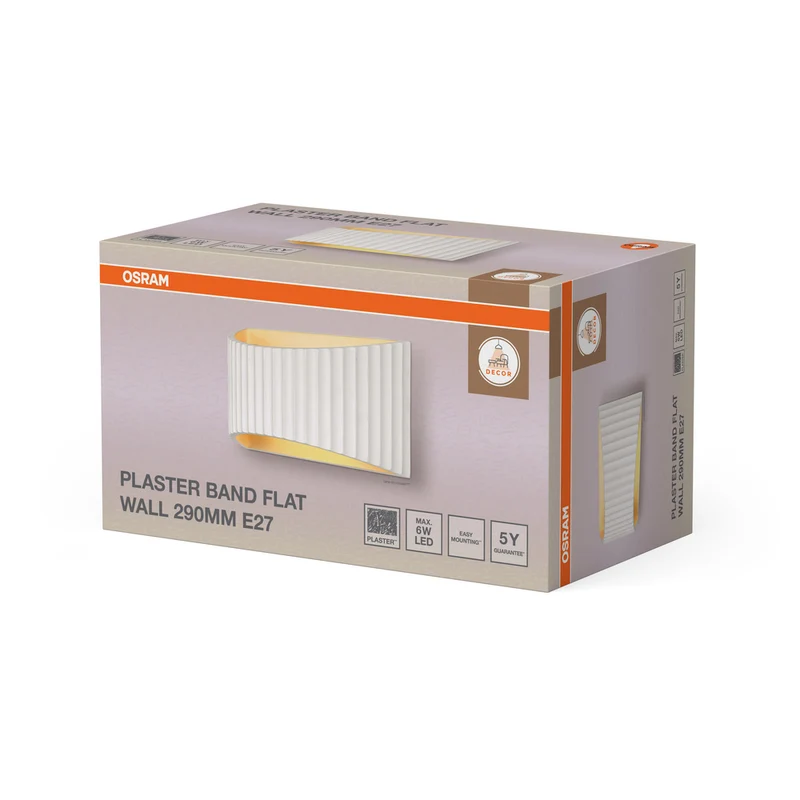 OSRAM DECOR Plaster Band Flat Wall Wandleuchte 290 1xE27 White