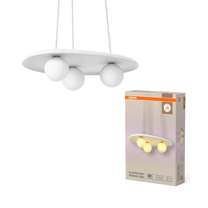 OSRAM DECOR Plaster Nest Pendant Pendelleuchte 3xG9 White