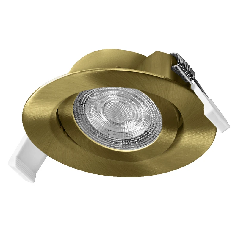OSRAM LED Spot Recess Einbaustrahler Set Simple DIM 4.9W 40° Grünmessing ⌀75 mm