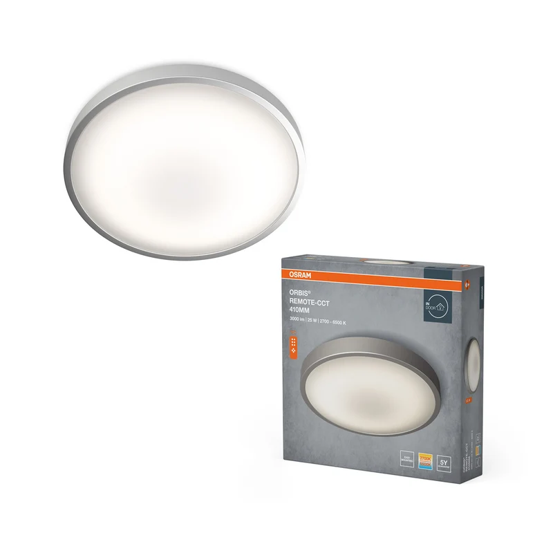 OSRAM ORBIS® Deckenleuchte CCT / DIM Remote-CCT 410mm 25W, 1800 lm, 2700…6500 K, Tunable White