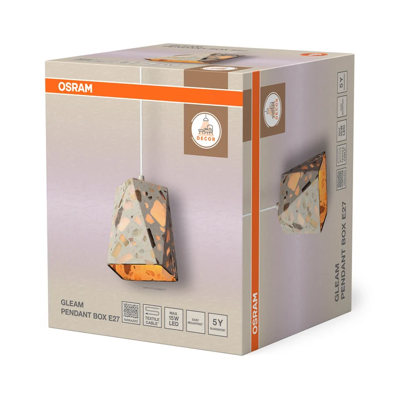 OSRAM DECOR Gleam Pendelleuchte Box E27 Weiß