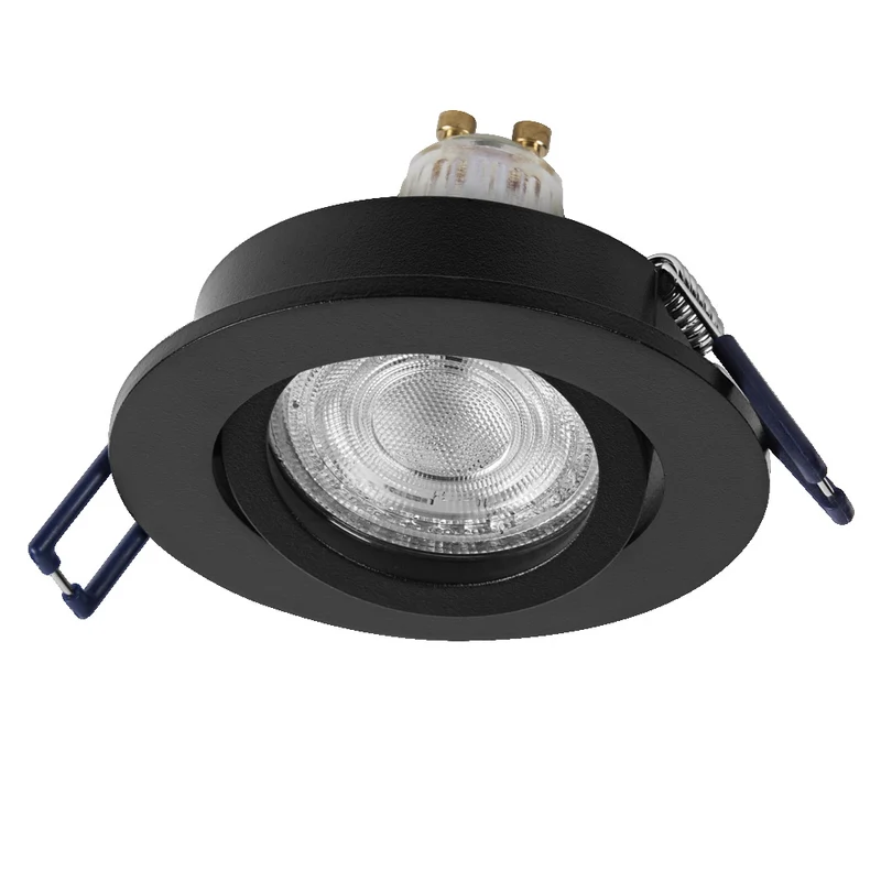 OSRAM LED Spot Recess Einbaustrahler Set GU10 schwenkbar Click 4.5W Schwarz ⌀68 mm