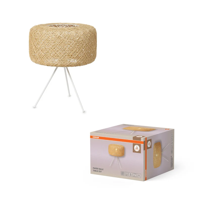 OSRAM DECOR Paper Bale Table Tischleuchte 1xE27 Beige