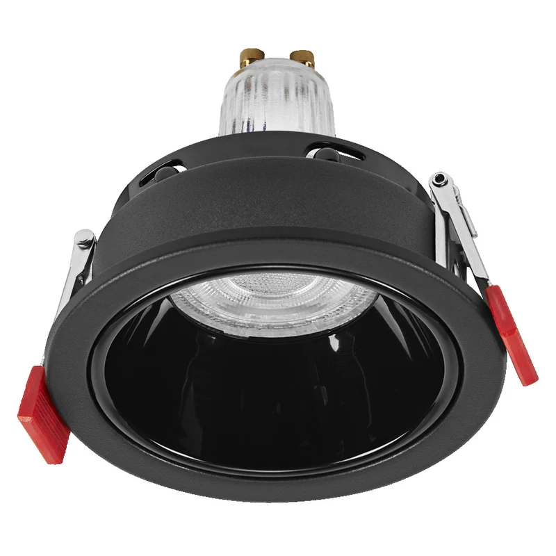 OSRAM LED Spot Recess Einbaustrahler Set GU10 4.5W Schwarz ⌀75 mm