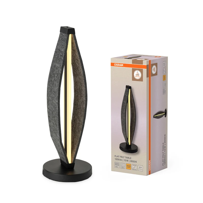 OSRAM DECOR Flat Felt Tischleuchte 13W 830 Dunkelgrau