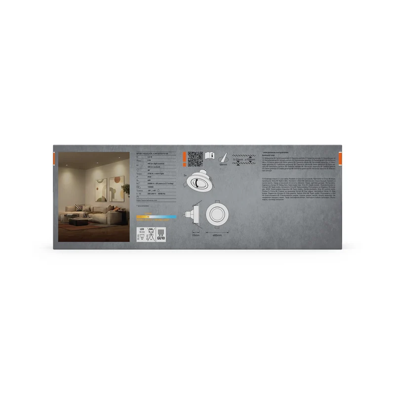 OSRAM LED Spot Recess Einbaustrahler Set GU10 schwenkbar Click 4.5W Grünmessing ⌀68 mm