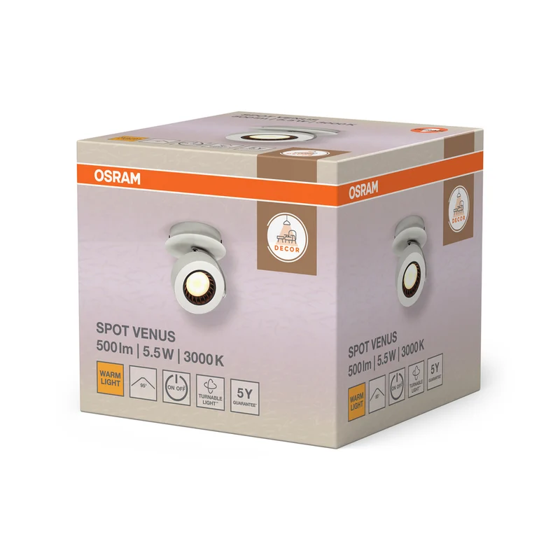 OSRAM DECOR SPOT VENUS Wandleuchte, 5,5W, 210lm, weiß