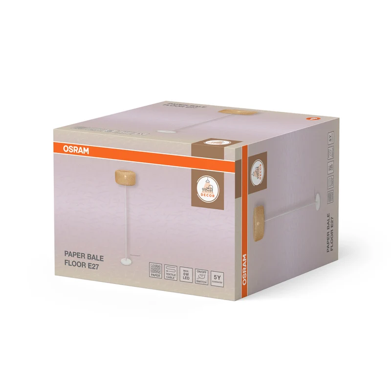OSRAM DECOR Paper Bale Floor Stehleuchte 1xE27 Beige