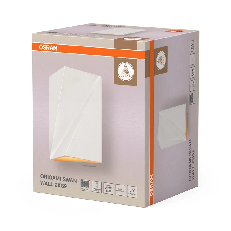 OSRAM DECOR Origami Swan Wall Wandleuchte 2xG9 White