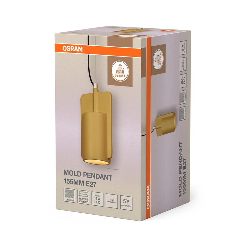 OSRAM DECOR Mold Pendant Pendelleuchte 155MM 1xE27 Gold