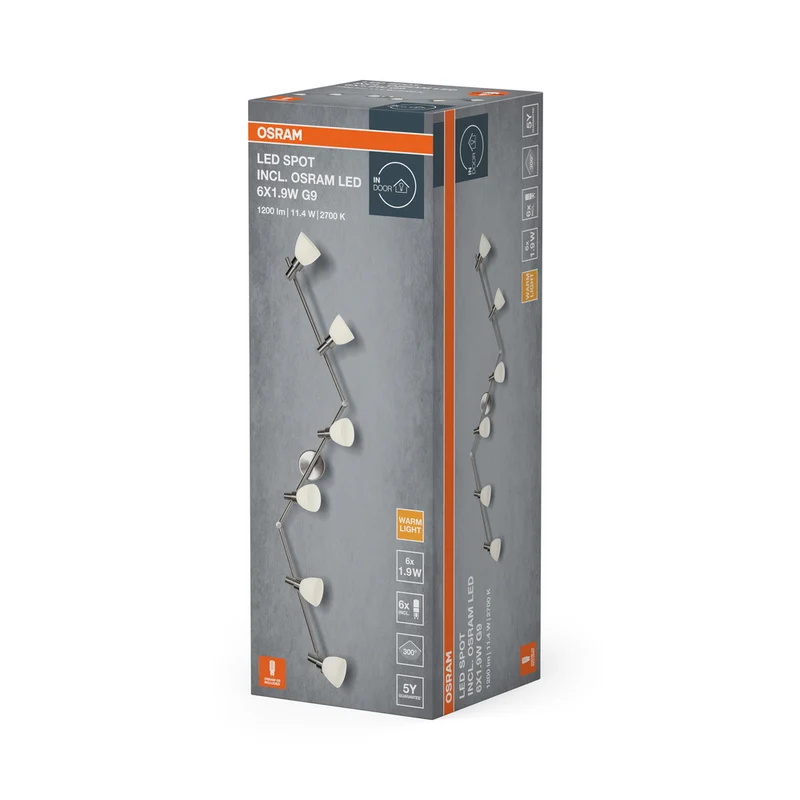 OSRAM LED SPOT G9 G9 6 x 1.9W , 1200 lm, 2700 K, Warmweiß