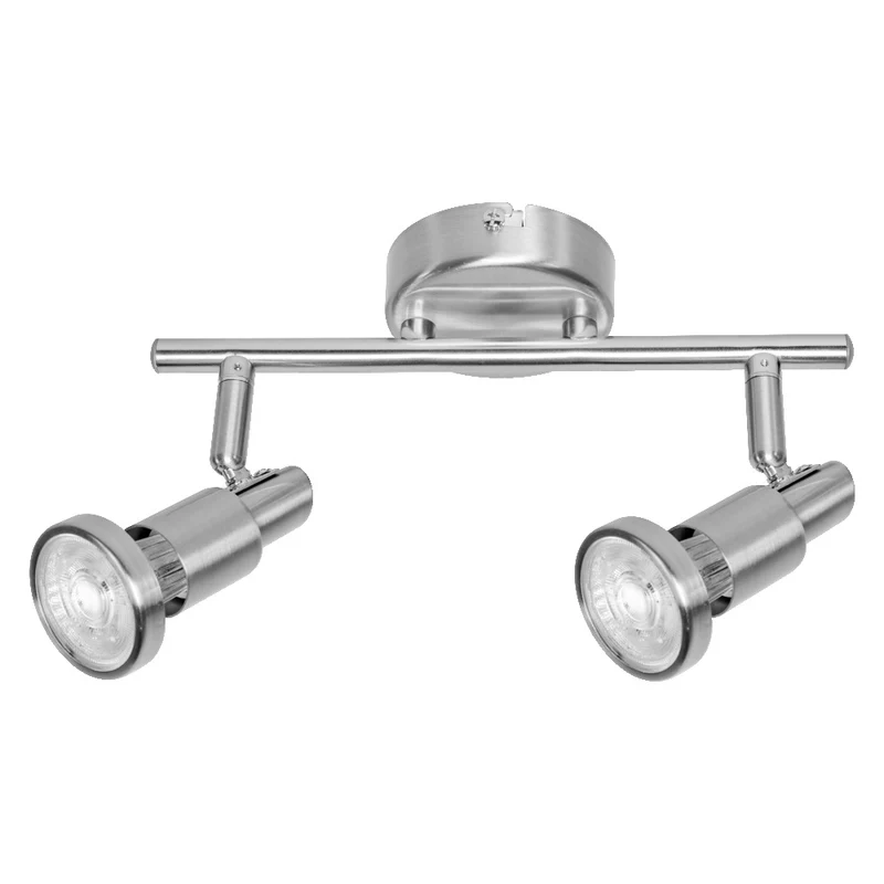 OSRAM LED SPOT BRUSHED SILVER GU10 2 x 2.6W , 460 lm, 2700 K, Warmweiß