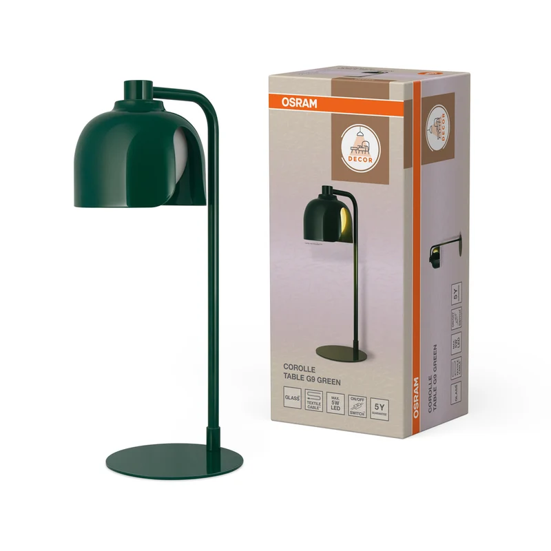 OSRAM DECOR Corolle Tischleuchte G9 Grün