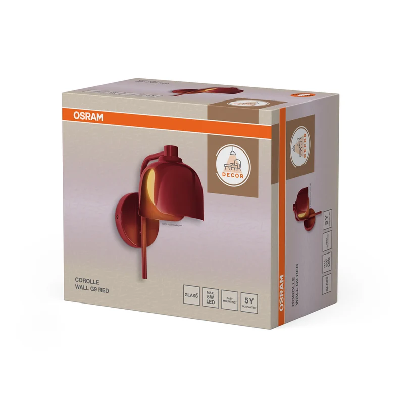 OSRAM DECOR Corolle Wandleuchte G9 Rot