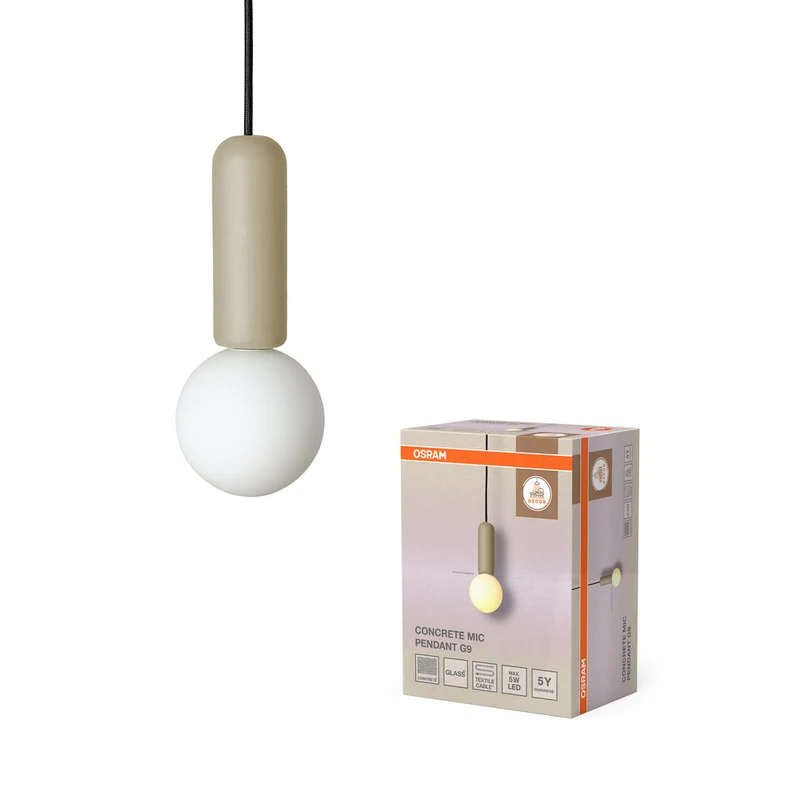 OSRAM DECOR Concrete Mic Pendelleuchte 1xG9 Beige
