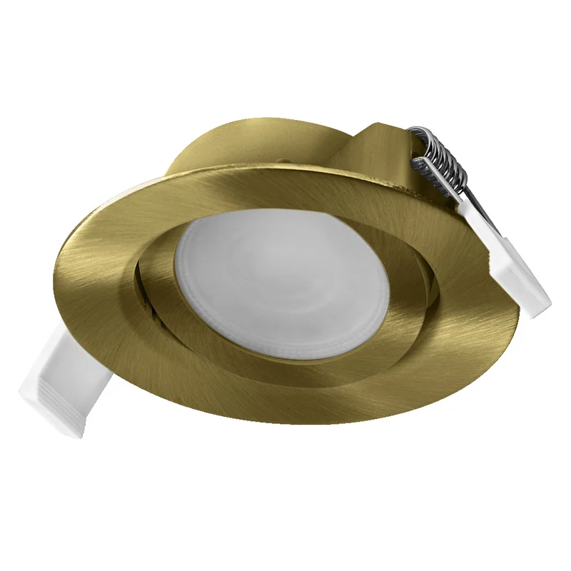 OSRAM LED Spot Recess Einbaustrahler Set schwenkbar 4.9W 120° Grünmessing ⌀75 mm