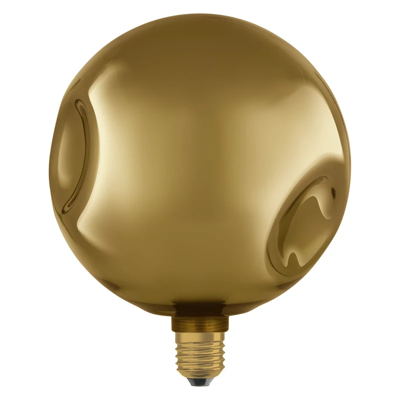 OSRAM DECOR LED-Lampe Krackelglas rund braun