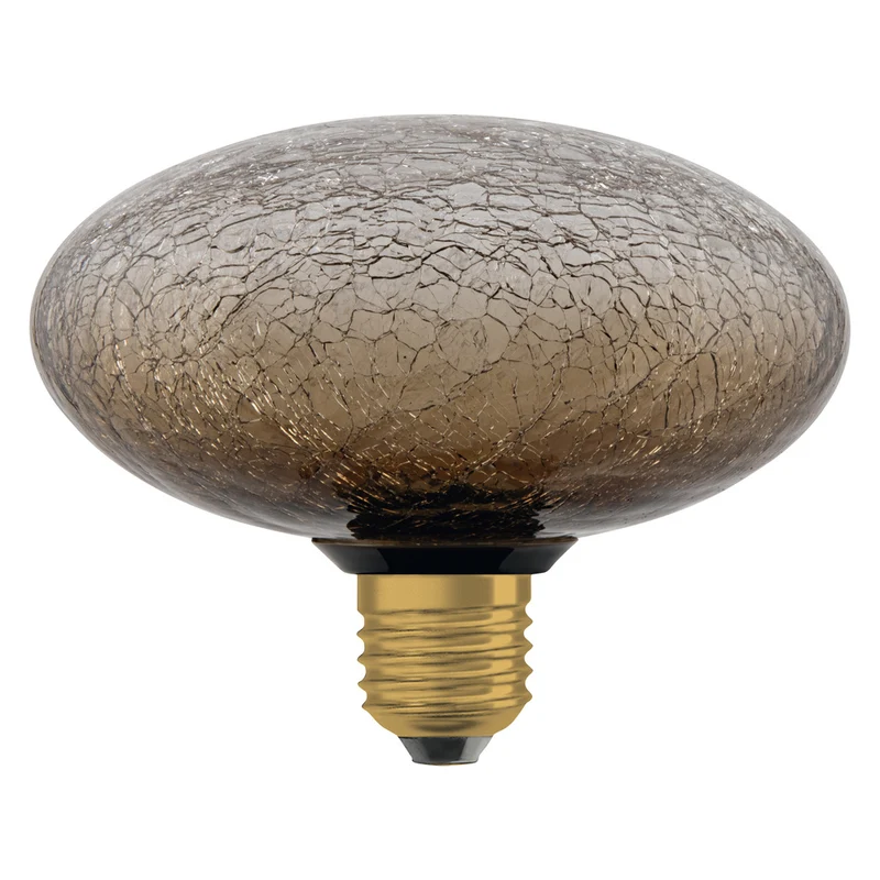 OSRAM DECOR LED-Lampe Krackelglas abgeflacht braun