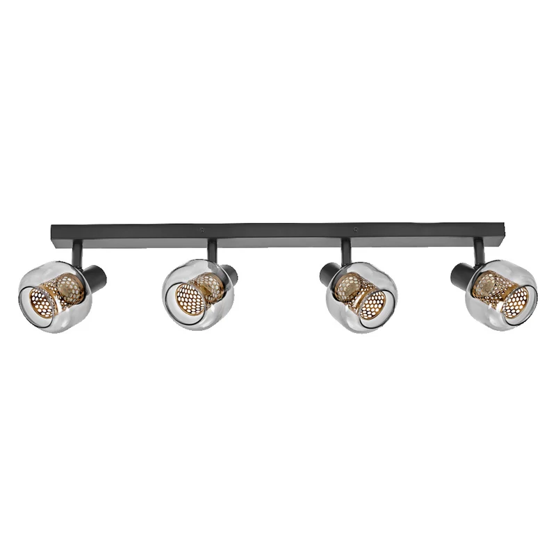 OSRAM DECOR Spot Firefly Deckenleuchte, OSRAM Lampe inklusive, schwarz, 4 x 2.8W, E14
