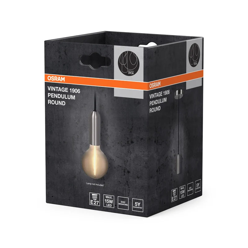 OSRAM Vintage 1906® Pendelleuchte ROUND E27, chrome
