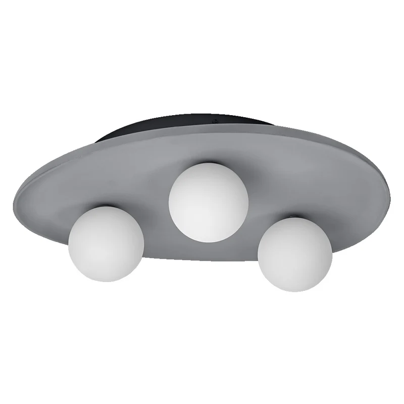 OSRAM DECOR Concrete Nest Deckenleuchte Grau, 3-flammig, G9