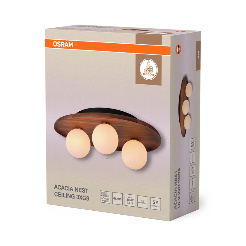 OSRAM DECOR Acacia Nest Deckenleuchte 1xG9 Braun