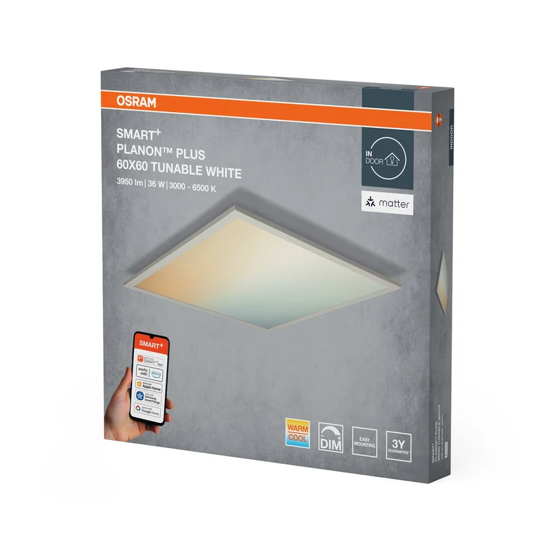 OSRAM Matter SMART+ PLANON PLUS LED Panel Tunable Weiß 600X600