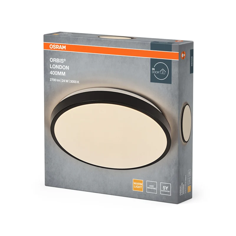 OSRAM ORBIS LONDON Deckenleuchte, schwarz, 24W, 2700lm